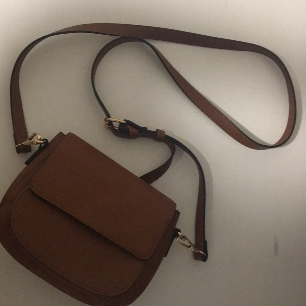 BNWOT Pleather cognac purse - Picture 3 of 5